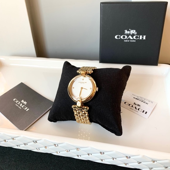 SOLD NWT authentic COACH gold tone bracelet watch - Picture 2 of 5
